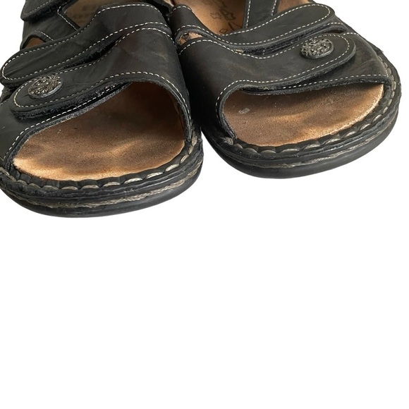 FINN COMFORT Leather Velcro Strap Sandals Black  38 EU - Picture 4 of 9